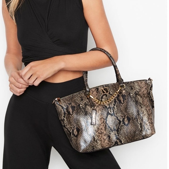 Victoria's Secret Handbags - Victoria's Secret slouchy python versatile bag